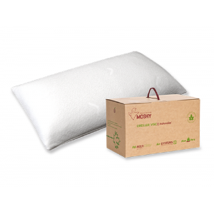 Oreiller Moshy Viscoélastique soft 40x60 et son emballage